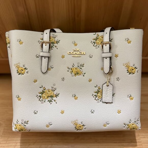 🌸❤️ Coach Mollie Tote Bag 25 With Floral Print - Picture 7 of 10